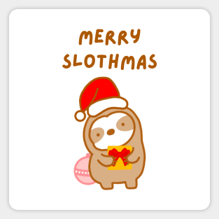 Merry Slothmas Christmas Gift Sloth Magnet